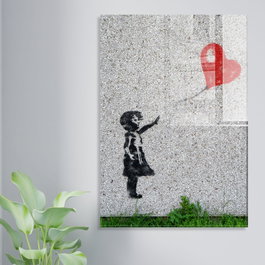 Wallity Cuadro Decorativo de Vidrio Templado Banksy 30 x 45 cm